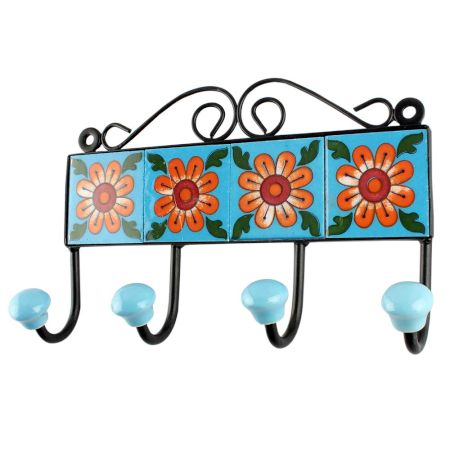 Sunflower Ceramic Tiles Hooks